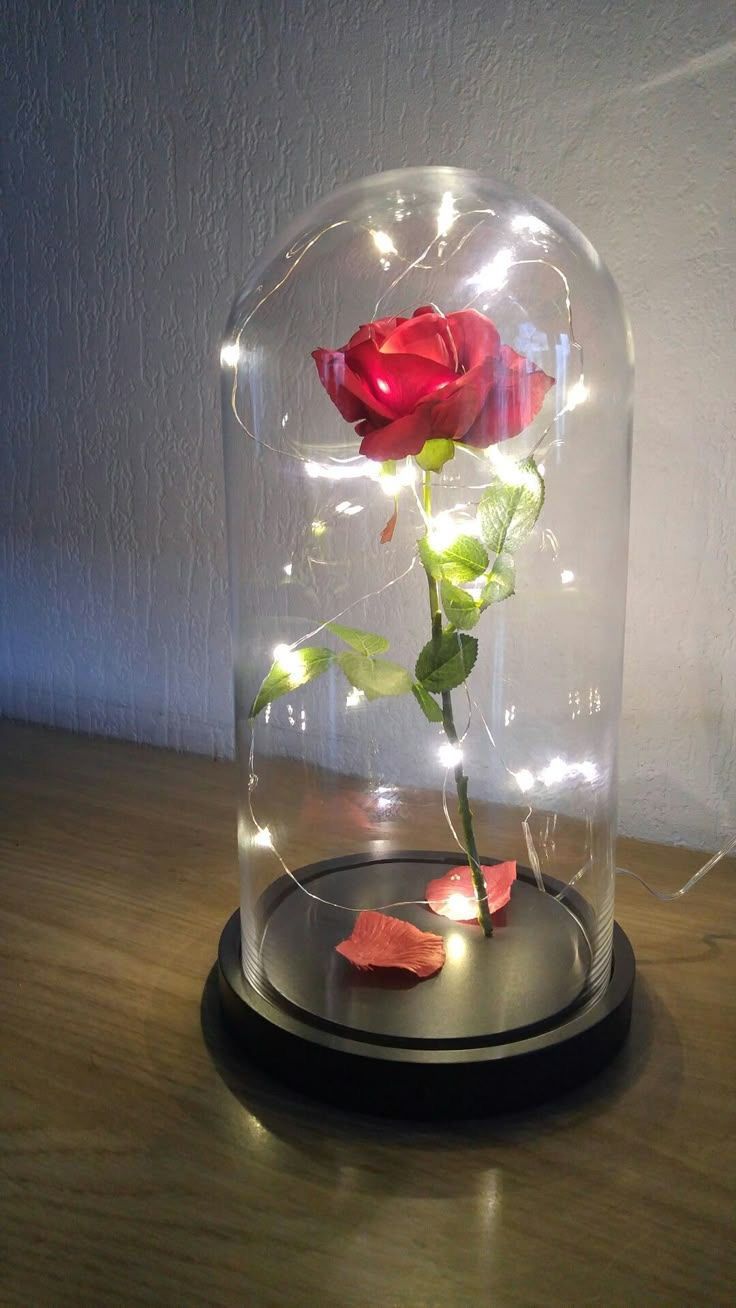 Rosa con Luz LED
